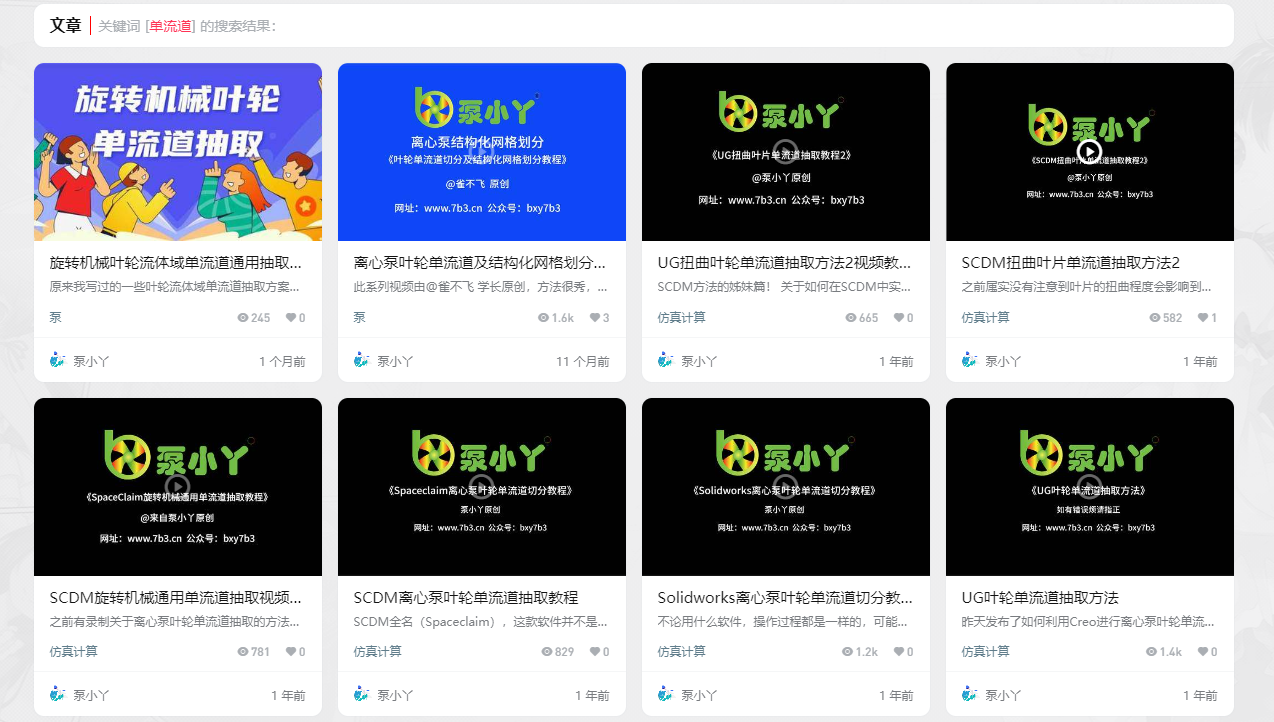 离心泵叶轮单流道切分方法